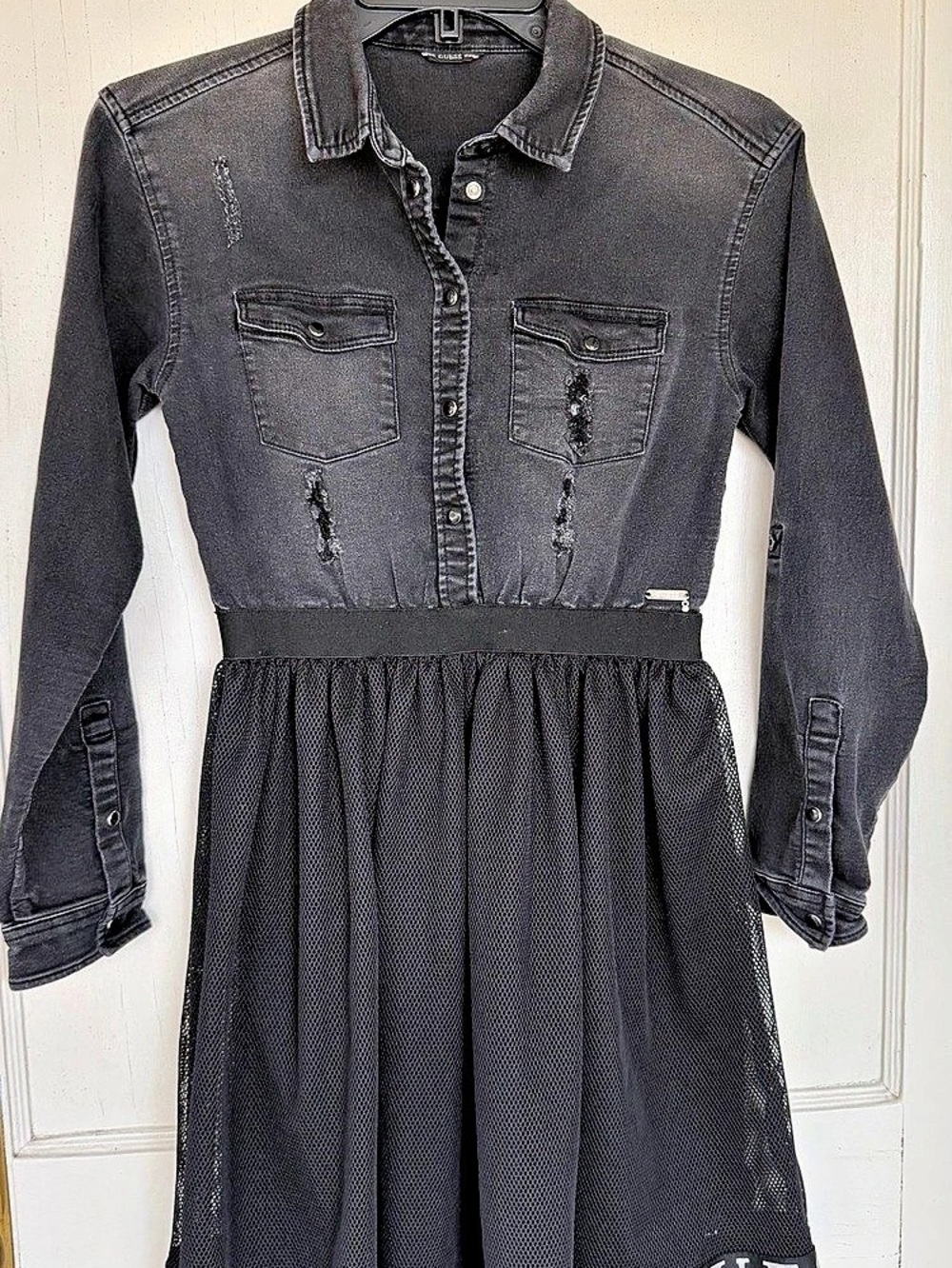 Guess Black Mesh Dress Size 12